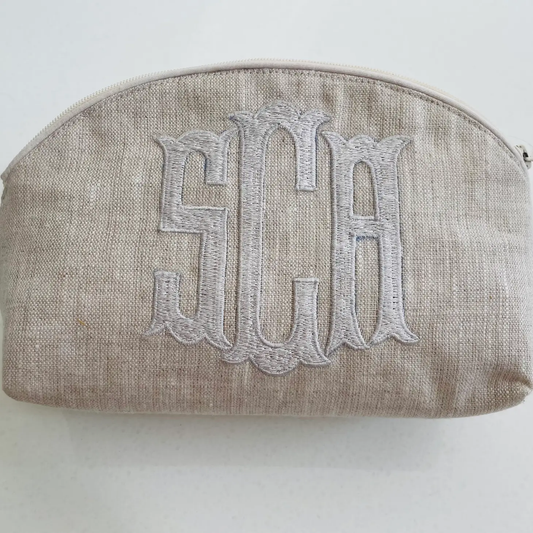 Linen Flax Toiletry Bag