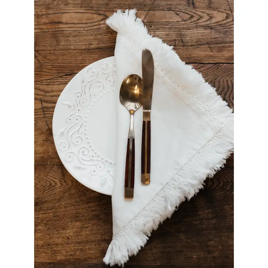 White Artisan Linen Napkin