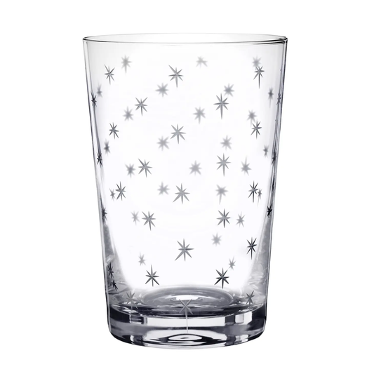 Crystal Tumblers with Stars Design | Set of 2