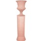 Pink Wicker Urn Pedestal