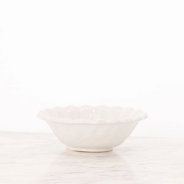 Pearly White Floralie Bowl
