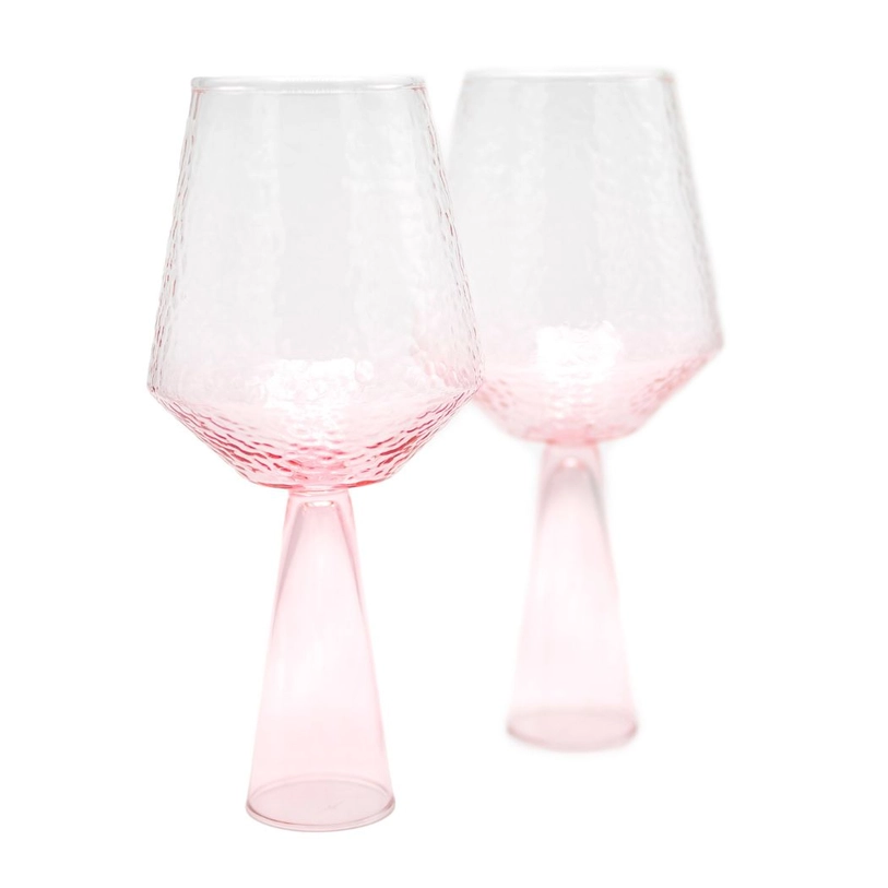 Pink Claude Wine Glass