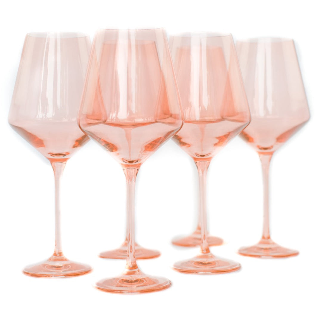 Estelle Colored Wine Stemware - Set of 6 {Forest Green}