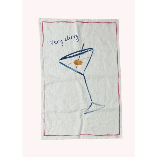 Dirty Martini Linen Tea Towel