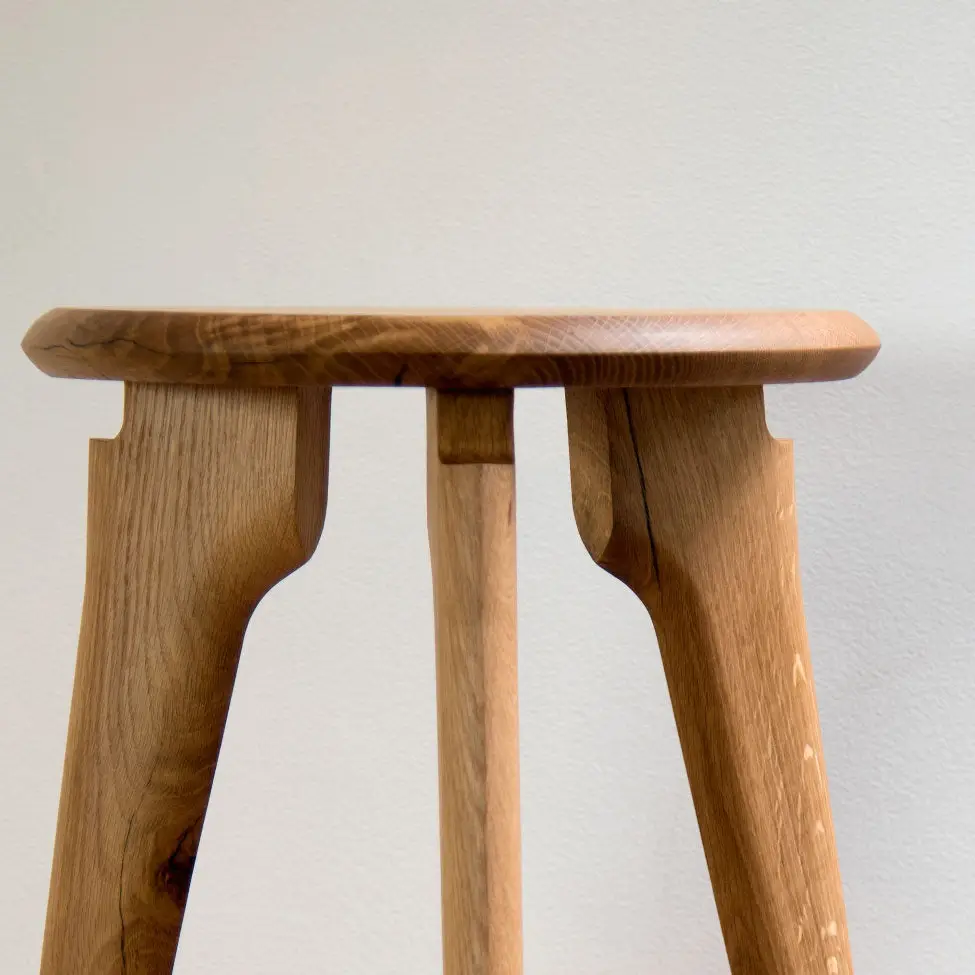 Wood Counter Milk Stool