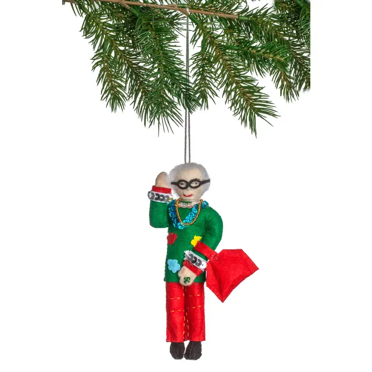 Iris Apfel Ornament