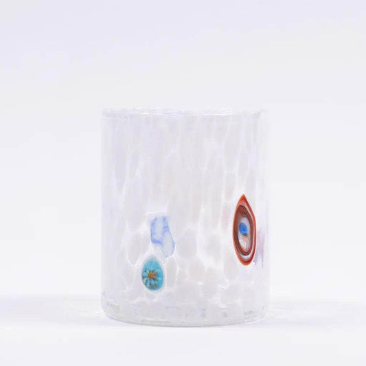 White Straight Murano Tumbler | Set of 2