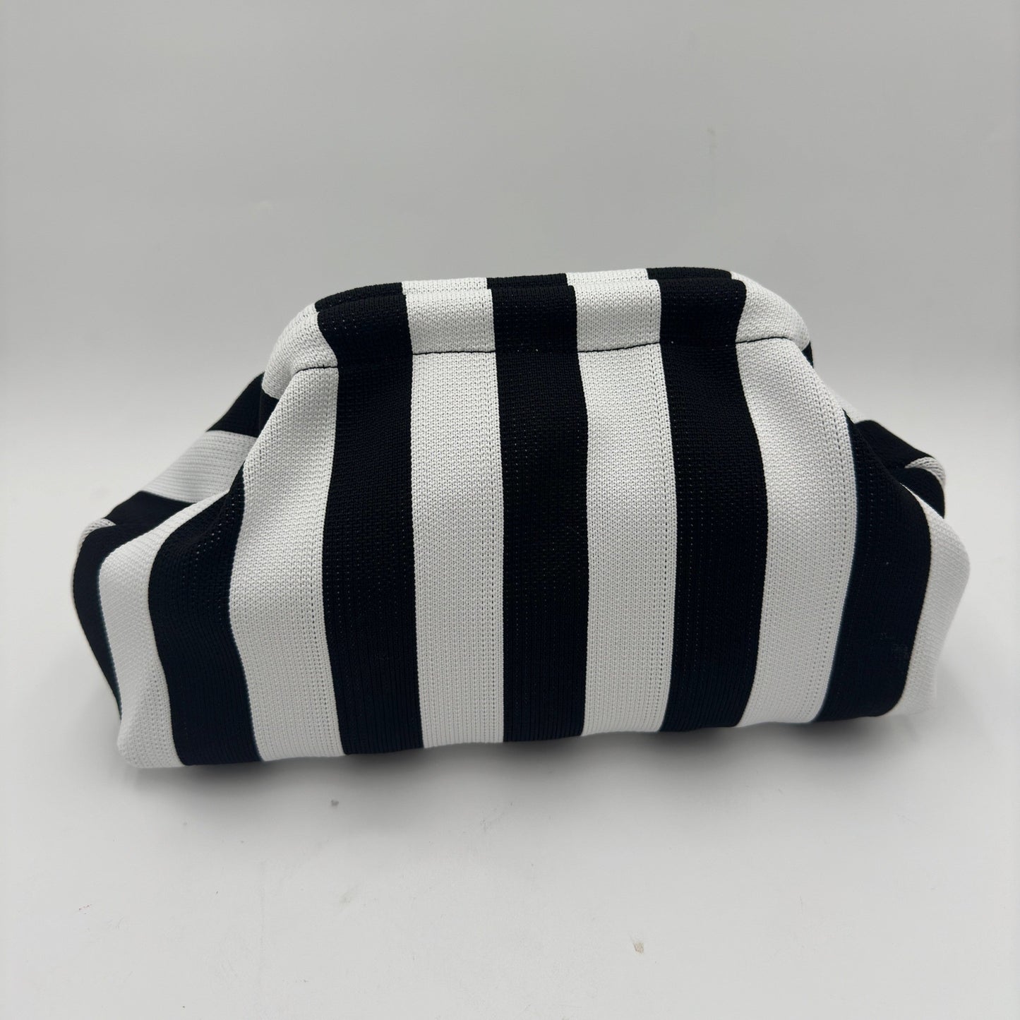 LC Stripes Clutch- Black & White