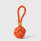 5" Orange Celtic Knot with Yellow Tie Rope Toy