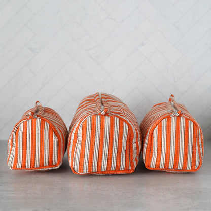 Stripe Cosmetic Bag - Set of 3