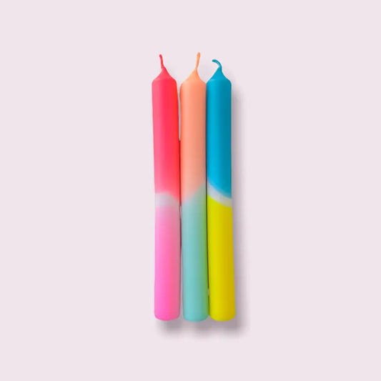 Lovin' South Beach Candles Dip Dye Candlesticks | Set of 3