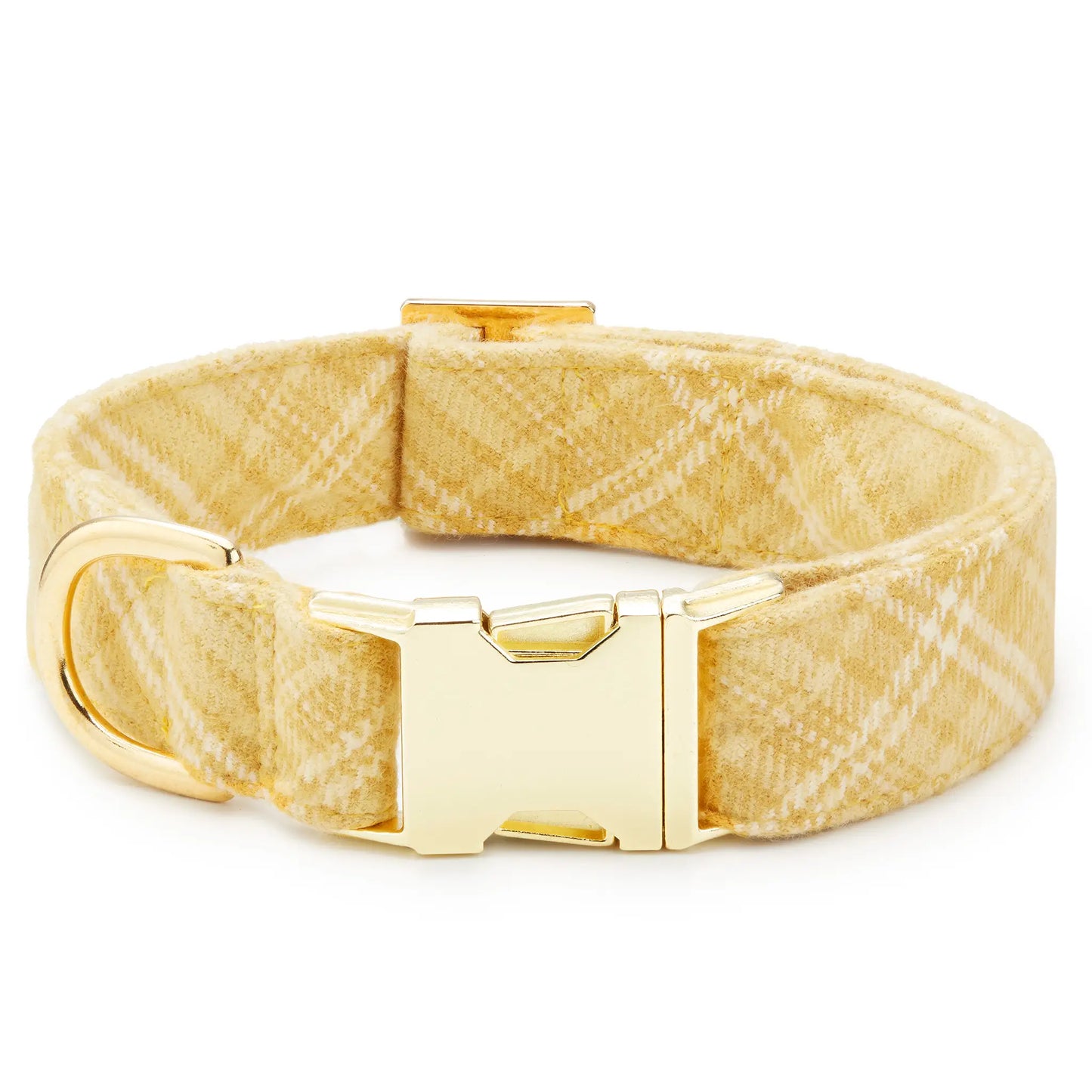 Buttercup Plaid Flannel Dog Collar