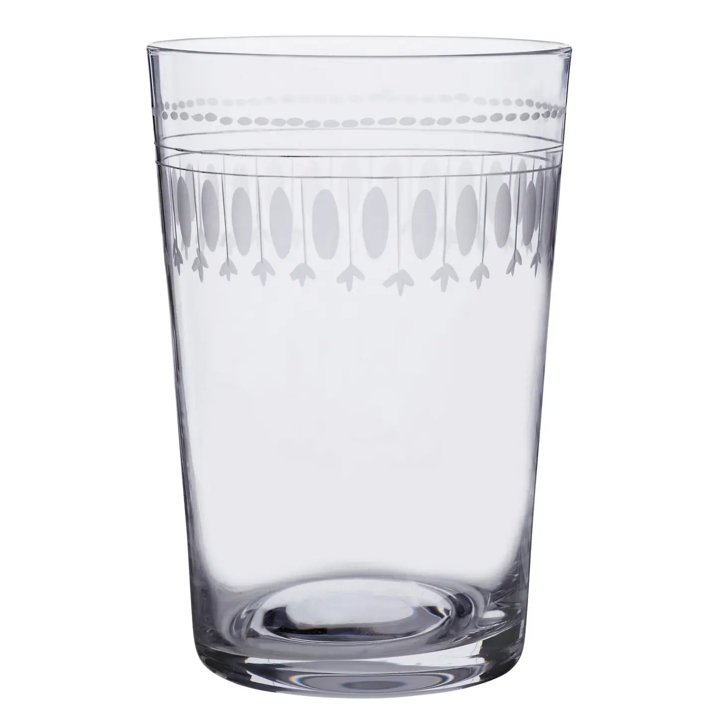Crystal Tumblers with Ovals Design | Set of 2