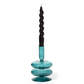 Ocean Teal Glass Candle Holder