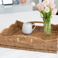 Rattan Scallop Collection Square Tray